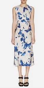 Lover Floral Watercolour Swap Midi Dress Size AU 8 US 4 Cross Back Blue RRP$499 - Picture 1 of 11