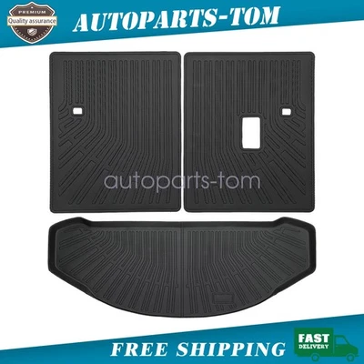 3Pcs TPE Backrest Mats & Trunk Cargo For Mazda CX-9 2016-2023 Liner Waterproof — 第 1/4 张图片
