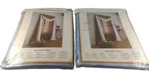 (2) Brylane Home 120"Wx84"L Blue Ice Polyester Rod Pocket Panels New In Package - Picture 1 of 8