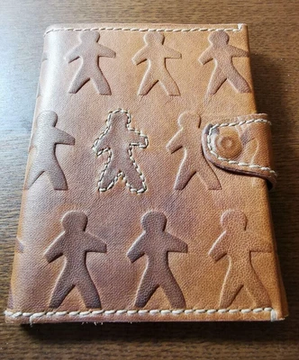 Henry Beguelin NAPPA Cartera Doble Plegable OMINO Estampado Marrón... - Imagen 1 de 4