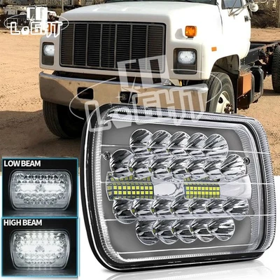 Fit for GMC Safari C6500 C7500 Topkick 7x6" Inch LED Headlight High/Low Beam DOT - Image 1 of 4
