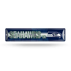 NFL Seattle Seahawks Home Décor Metal Street Sign (4" x 15") - Great for Home... - Picture 1 of 8