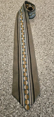 Art Decco Style Silk Tie By Gianfranco Ruffini Made in Italy - Image 1 of 4