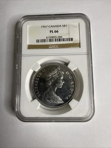 1967 Canada $1 Goose Dollar Silver Graded NGC PL 66 | Great Coin * A10 - Picture 1 of 4