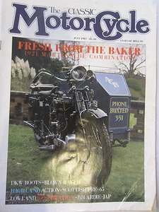 The Classic Motorcycle July 1987 1921 Martinsyde Combination Scottish Pre 65  - Picture 1 of 2
