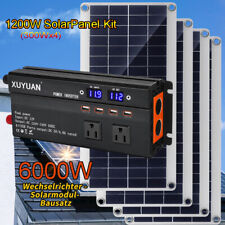 Produktbild - 1200W Solarpanel Inverter Solaranlage Komplettpaket Photovoltaik Balkonkraftwerk