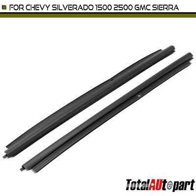 2x Sello de barrido de ventana para Cadillac Escalade 02-06 Chevy delantero exterior Foto 1 de 4