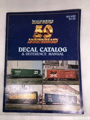 Catálogo de calcomanías Walthers 50 aniversario y manual de referencia 1981 modelos trenes Foto 1 de 4