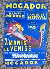 3 Affiches Mogador Henri Varna - M. Merkès P. Merval, Amants de Venise opérette