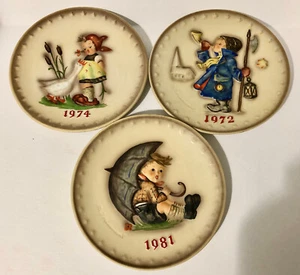 3 Hummel Annual Plates, Hear Ye, Goose Girl & Umbrella Boy - Picture 1 of 7