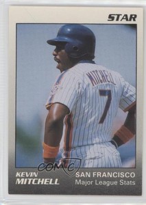 1989 Star Will Clark/Kevin Mitchell Kevin Mitchell Major League Stats #4