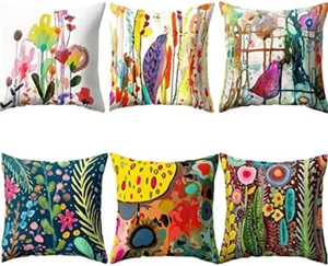 Juego De 6 Funda De Almohada 45 X 45 Cm Decoración Almohada Caso Para Sofa Cama - Imagen 1 de 7