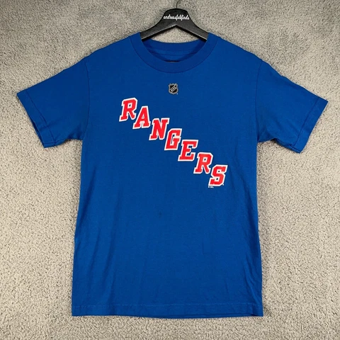 New York Rangers Shirt Mens Small Blue #30 Henrik Lundqvist Jersey Tee Reebok Cover