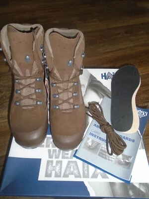 HAIX MENS DESERT COMBAT HIGH LIABILITY BOOTS SIZE 10M BRITISH ARMY NEW