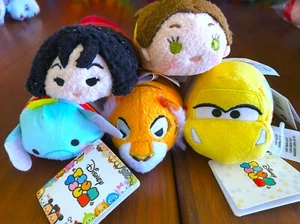 5 Peluche DISNEY TSUM TSUMS Mowgli, Dumbo, Belle, Shere Khan, Luigi from Cars 03 - Imagen 1 de 2