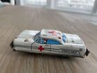 Vintage 1950s Tin Friction 3.5" PLYMOUTH AMBULANCE No. 19  2 Door Made In Japan