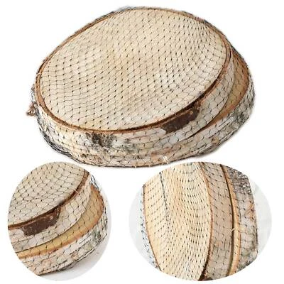 2x Holzscheibe Birke Rindenbrett 22-26cm Baumscheibe Rindenscheibe Astscheibe - Bild 1 von 4