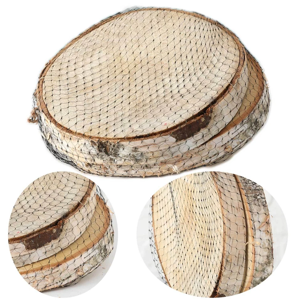 LS-LEBENSTIL 2x Holzscheibe Birke Rindenbrett 22-26cm Baumscheibe Rindenscheibe Astscheibe