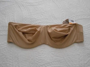 NUEVO CON ETIQUETAS ~ BRALETTE ~ SUJETADOR BEIGE TOTALMENTE BRONCEADO SIN ESTRECHOS/extraíbles correas talla 38DD - Imagen 1 de 6