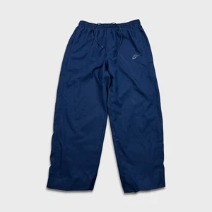 Nike Sportswear Track Pants Mens XL Blue Swoosh Athletic Wide Leg Baggy Jogger - Picture 1 of 11