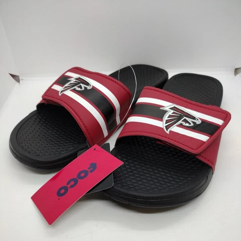 Atlanta Falcons Deluxe Foam Sport Men's Slide Sandals Football Logo shoes Cover