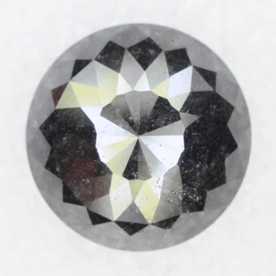 10.56 Ct Natural Loose Black Color Round Rose Cut Beautiful Engagement Diamond - Image 1 of 4
