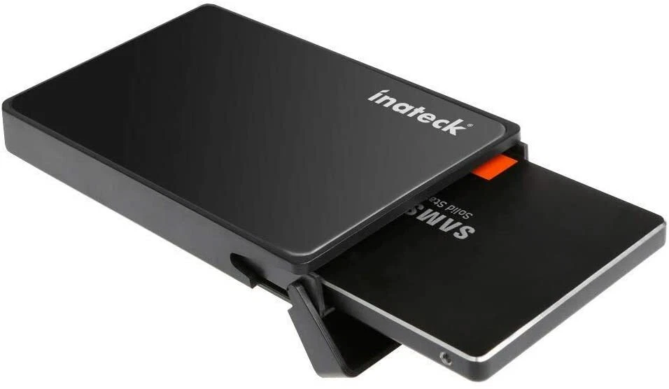 Inateck 2,5 Zoll USB 3.0 SATA HDD und SDD Externes Festplattengehäuse - Schwarz (FE2005)