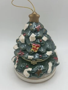 Mr. Christmas Hinged Christmas Tree Ornament Music Box Revolving Train - Picture 1 of 9