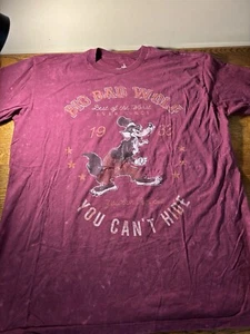 Men's Disney Parks "Big Bad Wolf" Maroon Tie Dye Tshirt, size L - Picture 1 of 5