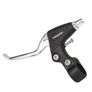 Fahrrad Bremshebel 3-Finger Links Alu schwarz silber Bremsgriff - Bild 1 von 5