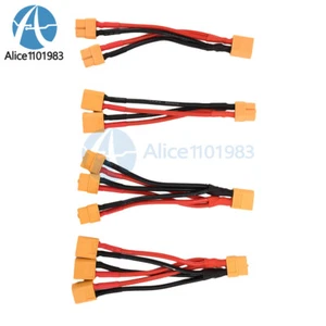 XT60 Male/Female Cable Parallel Battery Connector 4AWG Silicone Wire Y Splitter - Picture 1 of 28