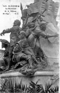 CPA - WW1 - SAINT-DIZIER - Le Monument de la Défense de 1544 (détail) - Foto 1 di 2