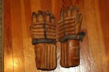 Early Vintage Deer Hair Leather Hockey Gloves 1940's or Before!