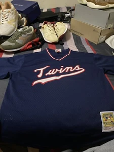 mitchell ness jersey authentic Baseball Kirby Puckett Size L - Picture 1 of 3