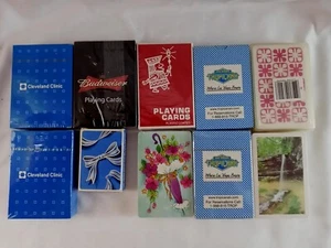 Lote de 10 barajas de cartas de colección Cleveland Clinic Tropicana Budweiser Ect. - Imagen 1 de 14