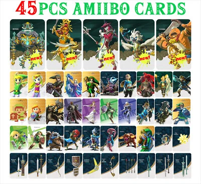 45-Piece Mini NFC Cards - BOTW & TOTK Zelda Series for Nintendo Switch & Wii U - Image 1 of 4