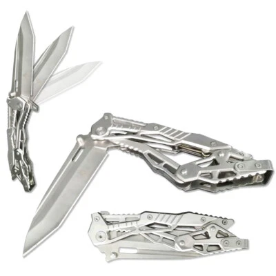 Portable Stainless Steel Folding Knife Survival Hunting Camping Fishing Tool EDC - Image 1 of 4