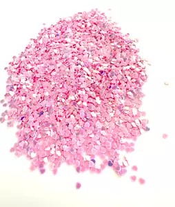 Confeti holográfico corazón, brillo, rosa, fiesta, tarjeta, hágalo usted mismo, dispersión de mesa - Imagen 1 de 1
