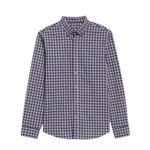 Old Navy Button Up Shirt Men's Large Purple Gingham Cotton size L NWT - Picture 1 of 5
