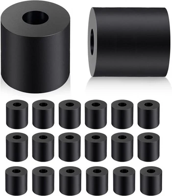 KIKERIKE Rubber Spacer 1 Inch OD x 3/8 Inch ID x 1 Inch Thickness Rubber Bushing Round...