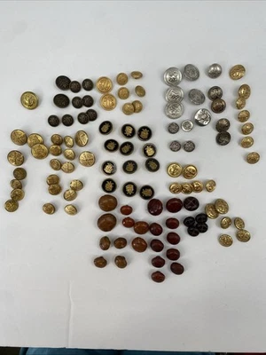 Vintage Lot 112 Blazer Button Lot Metal Leather Preppy Academia Classic - Image 1 of 4