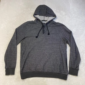 Pull à capuche RVCA homme grand gris bruyère cordon boutonné décontracté - Photo 1/8