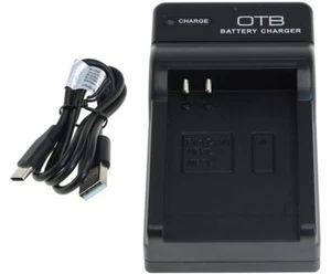 OTB Akkuladestation für Pentax D-LI2 / D-LI7 / D-LI8 mit USB-C Ladekabel - Bild 1 von 1