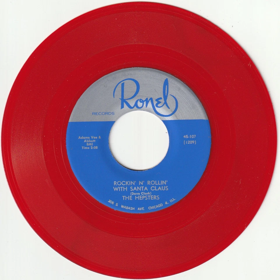 HEPSTERS 45 rpm record ROCKIN' N' ROLLIN' WITH SANTA CLAUS Outstanding R&B Foto 1 de 1