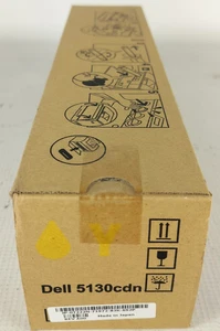 Genuine Dell 5130CDN Yellow High Yield Toner Cartridge T222N - New - Sealed - Picture 1 of 5