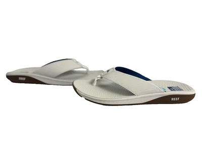 Sandalias chanclas Reef The Deckhand aptas para el agua blancas azules para hombre talla 12 CJ6295 Foto 1 de 4