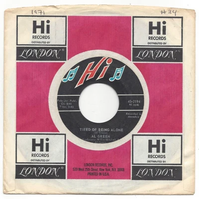 AL GREEN, "TIRED OF BEING ALONE" - Image 1 of 3