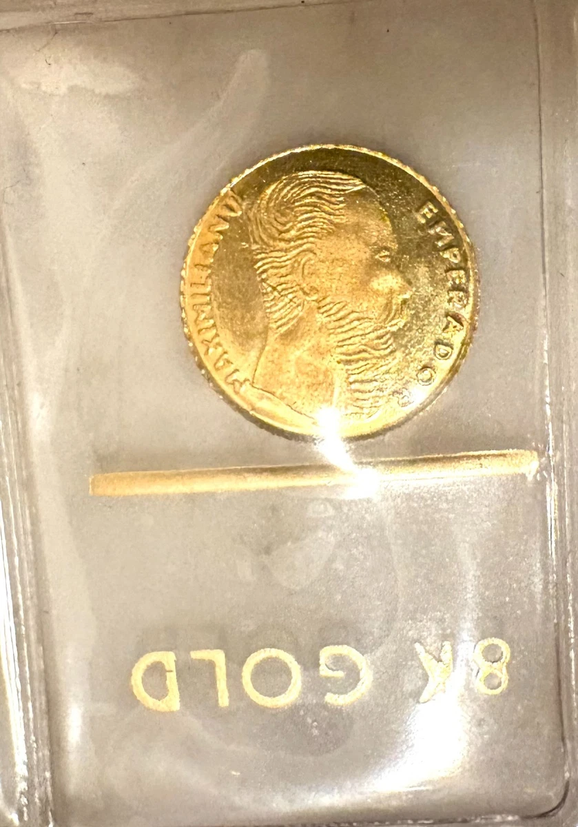 メキシコ 1ペソ　1865年 メキシコ1ペソ金貨 5枚セット マクシミリアン 1865年