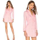 Fleur Du Mal silk mini Dress Double Breasted Blazer dress cottage core pink Sz 2