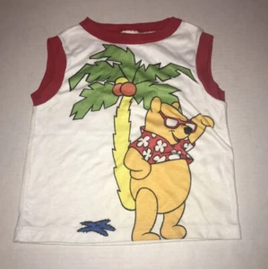 Vtg Kids Winnie The Pooh Pooh & The Gang Sleeveless Tank Top sz S sz 4 Disney - Picture 1 of 5